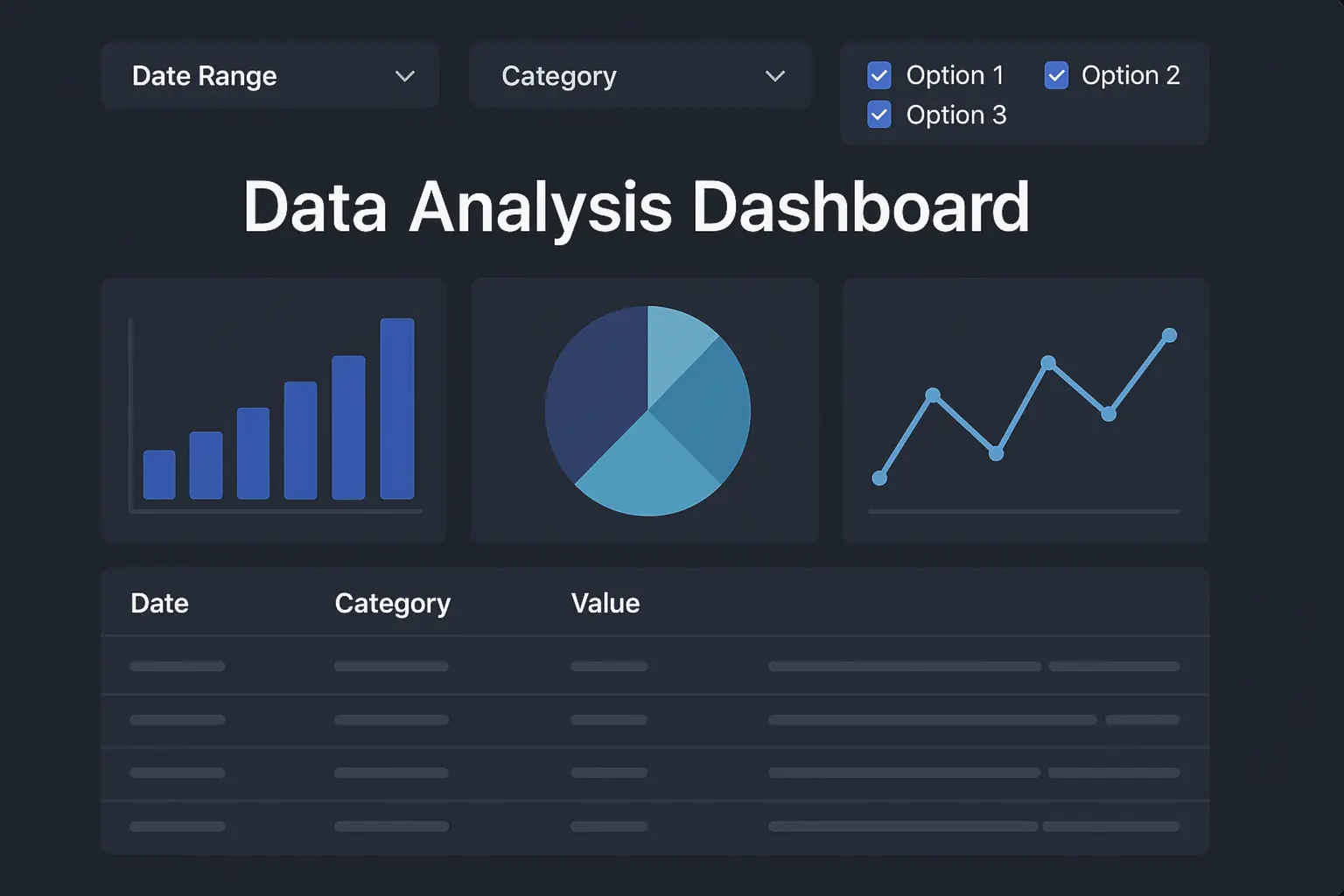 Interactive data analysis dashboard
